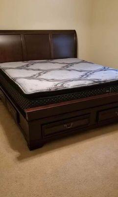 New mattress on a customer's bed