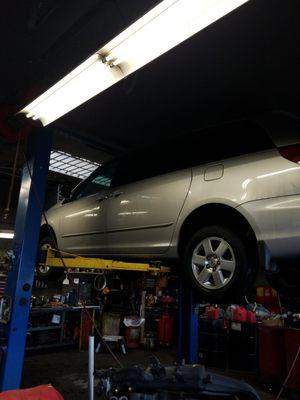 Minnie the van getting some TLC at Tower's Service! Dave always takes great care of my vehicles!