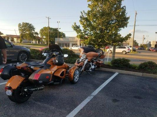 My cam am Spyder and my husband HD