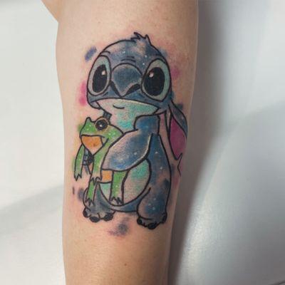 Watercolor Stitch tattoo