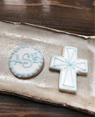 Custom baptism cookies