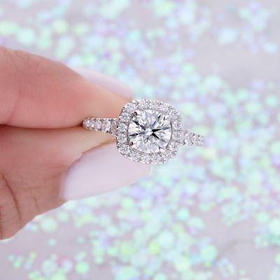 Transcend Premier Halo Engagement Ring