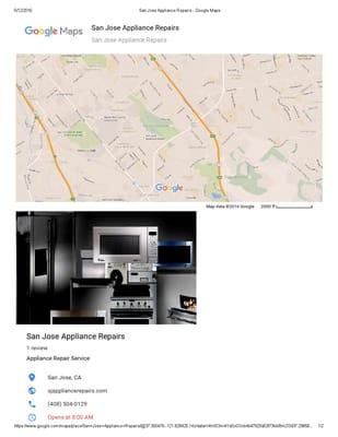 SJ Appliance Repairs       Google Map