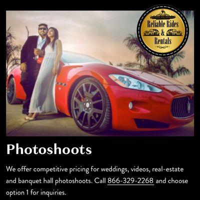 Wanna set the mood in style. Book one of our exotic cars for your photoshoot today!