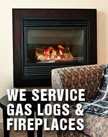 We install, repair, and service gas logs and fireplaces.