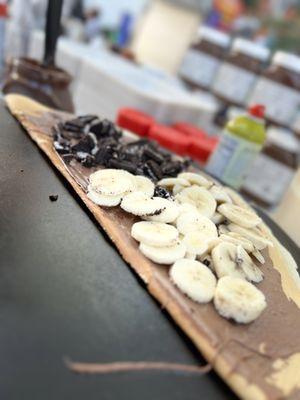 Oreo with bananas , chocolate pleasure