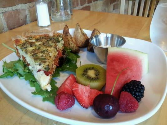 Quiche: cherry, tomato, & parmesan.