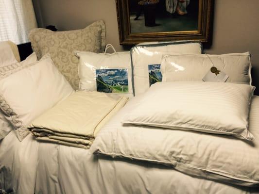 "Down Town Luxury" bedding.  Special order, some items in store.  Come feel the luxury ~