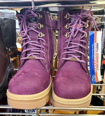 Purple Steel Toe Work Boots