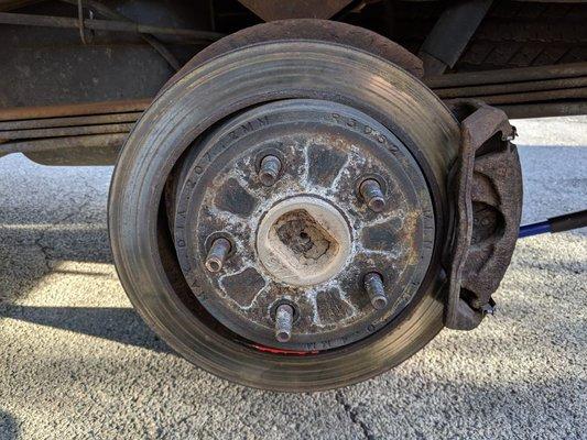 2008 Dodge ram 1500 Front/Rear pads and rotors $450 vs $800 at the dealer. This customers rotors were broken.