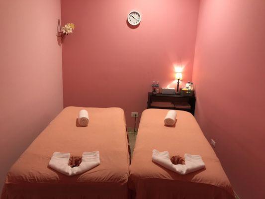 For two people enjoy massage