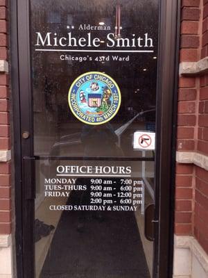 Door to Michelle Smith's ward office