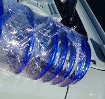 Coils, saran wrapped for freshness and safe keeping until they can be installed