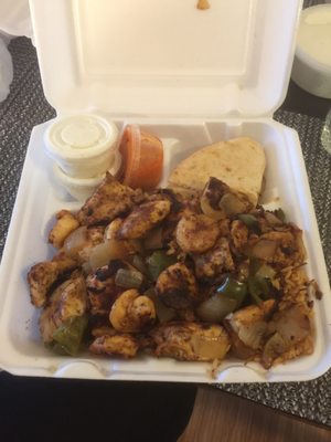 Shrimp and Chicken Kabob Platter