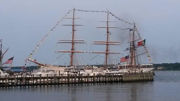 When the Tall Ships visit the East End each summer they stop on the North Fork in Greenport.