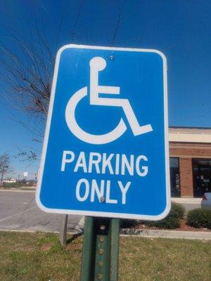 Parking for the disabled.