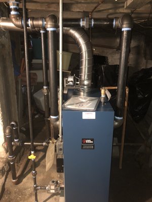 Newly installed steam boiler