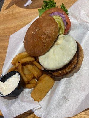 Beyond Burger with Onion Petals