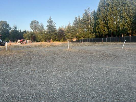 Rows are elevated from the row in front of you so you can see past the car in front of you