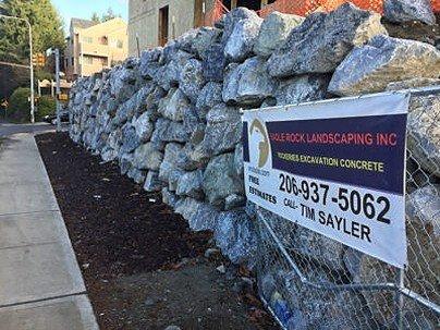 Rock Retaining Wall Apartment for Apt. Building