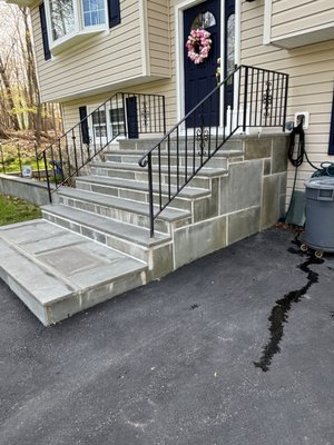 Bluestone stairs and landing repointing joints