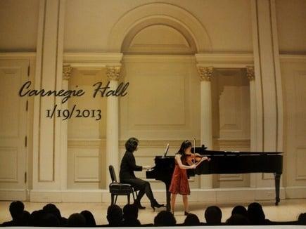 a NYSA violin Student had a concert at Carnegie~