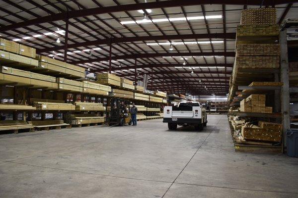 Load and go service in our covered warehouse!