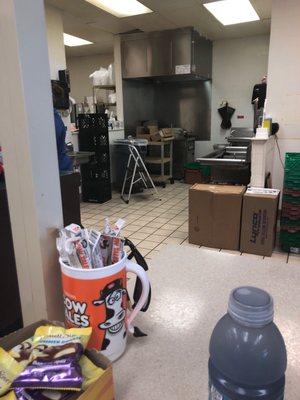 Dirty food prep area