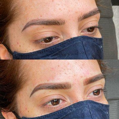 Microblading plus shading touchup