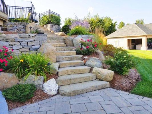 These Rosetta steps provide a rustic look to this entryway.