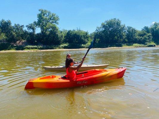 We rented two kayaks