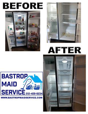 Before and After Fridge Cleanout