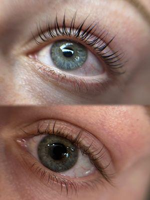 Lash lift and tint