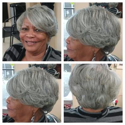 Tapered cut and style done by Michelle