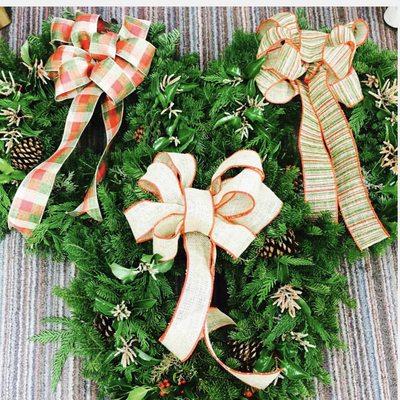 Holiday wreaths available in the shop now.