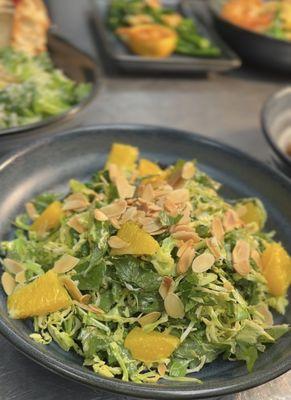 Kale Almond Salad with Mandarin and citrus vinaigrette