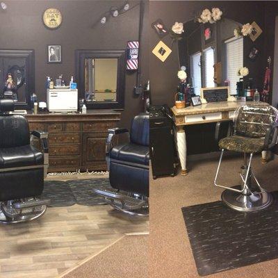 A men and women's salon with their own area to be pampered in, while creating the best possible look for each and every client.