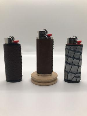 Genuine leather Bic lighter cases