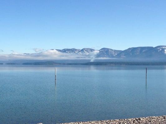 Polson sits on the South end of Flathead Lake