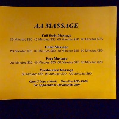 AA Massage