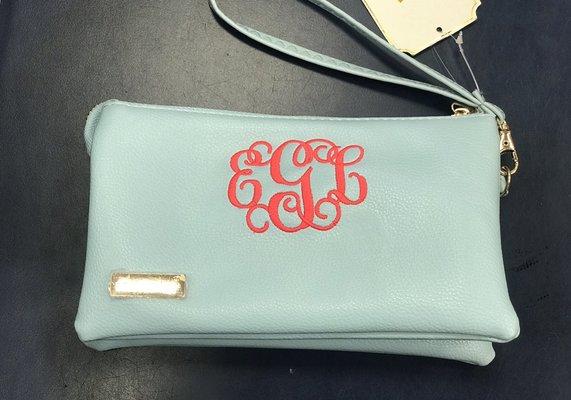 Monogrammed Simply southern clutch.