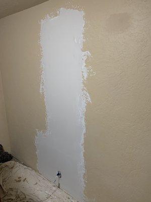 Wall repair, after....