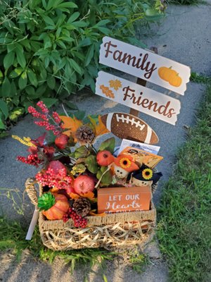 $5 worth of fall items make for an impressive fall basket!