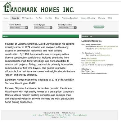 Landmark Homes states that they primarily focus on building communities for first time buyers. What does that mean?