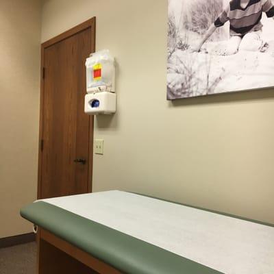 Clean and spacious exam rooms.