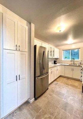 Cabinets and quartz countertops