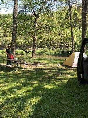 Beautiful campsite right on the river