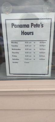 Here is a picture to go along with the comment with the hours these are the correct hours