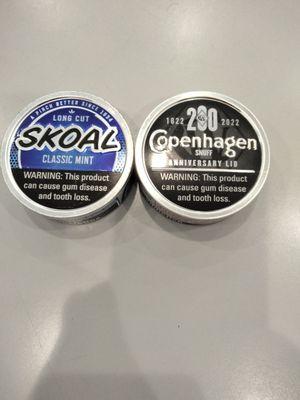 $12.25 skoal and Copenhagen chowing tobacco