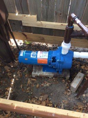 New irrigation pump installed. Another happy customer!